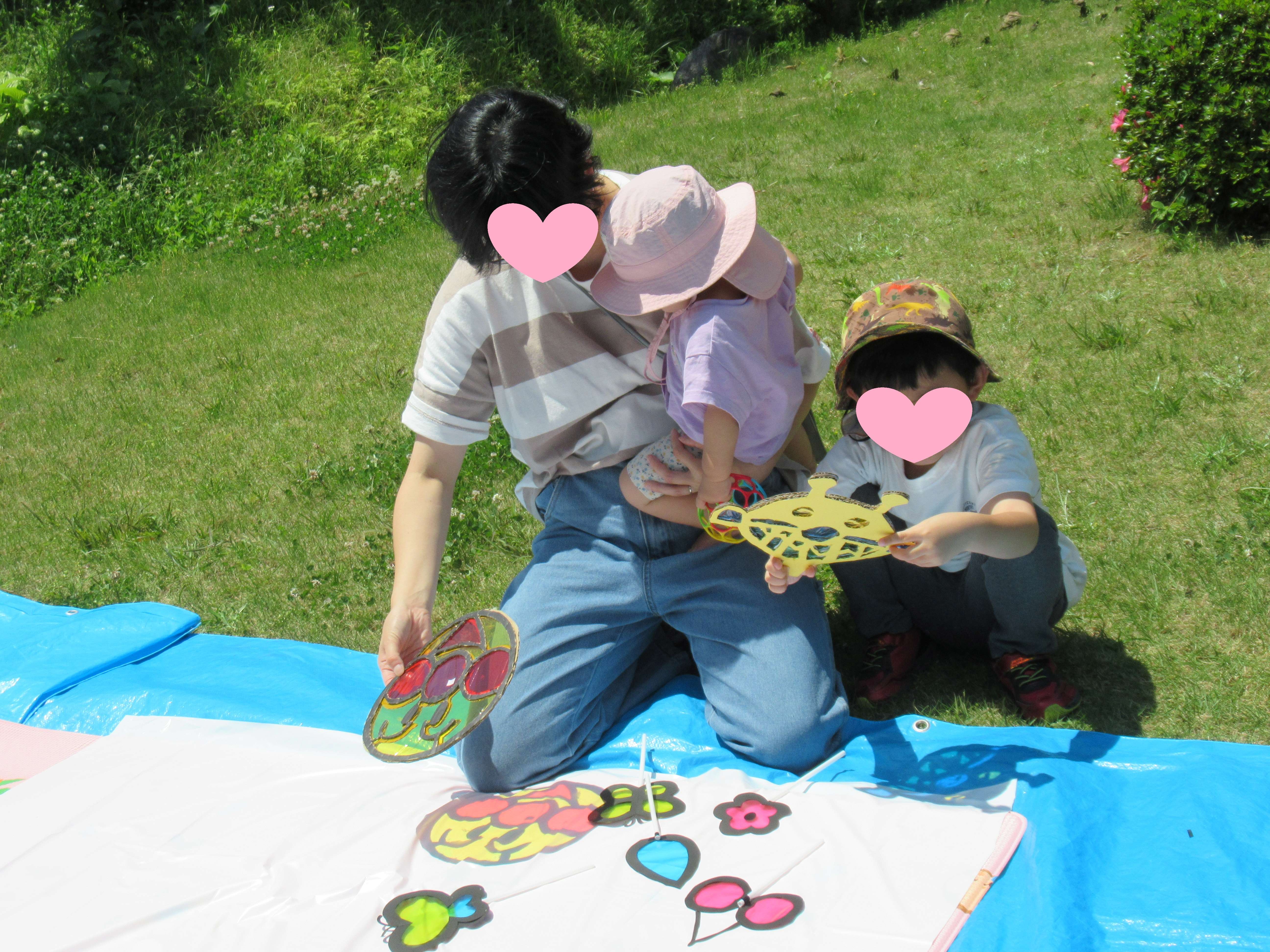 アンパンマンたちの影が大きくなったり、小さくなったりして面白いね♪