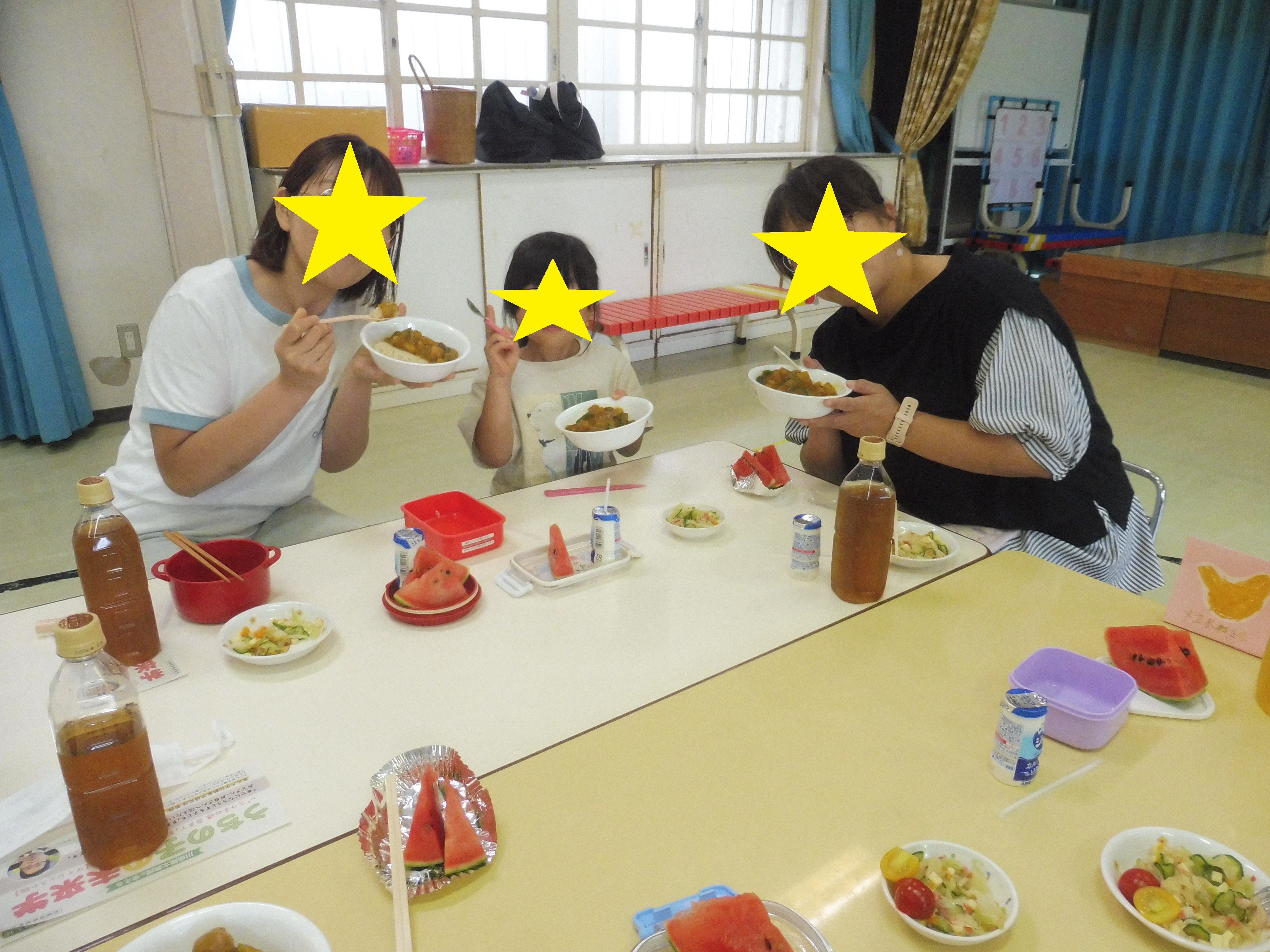 みんなで作った夏野菜カレー、いただきまーす！