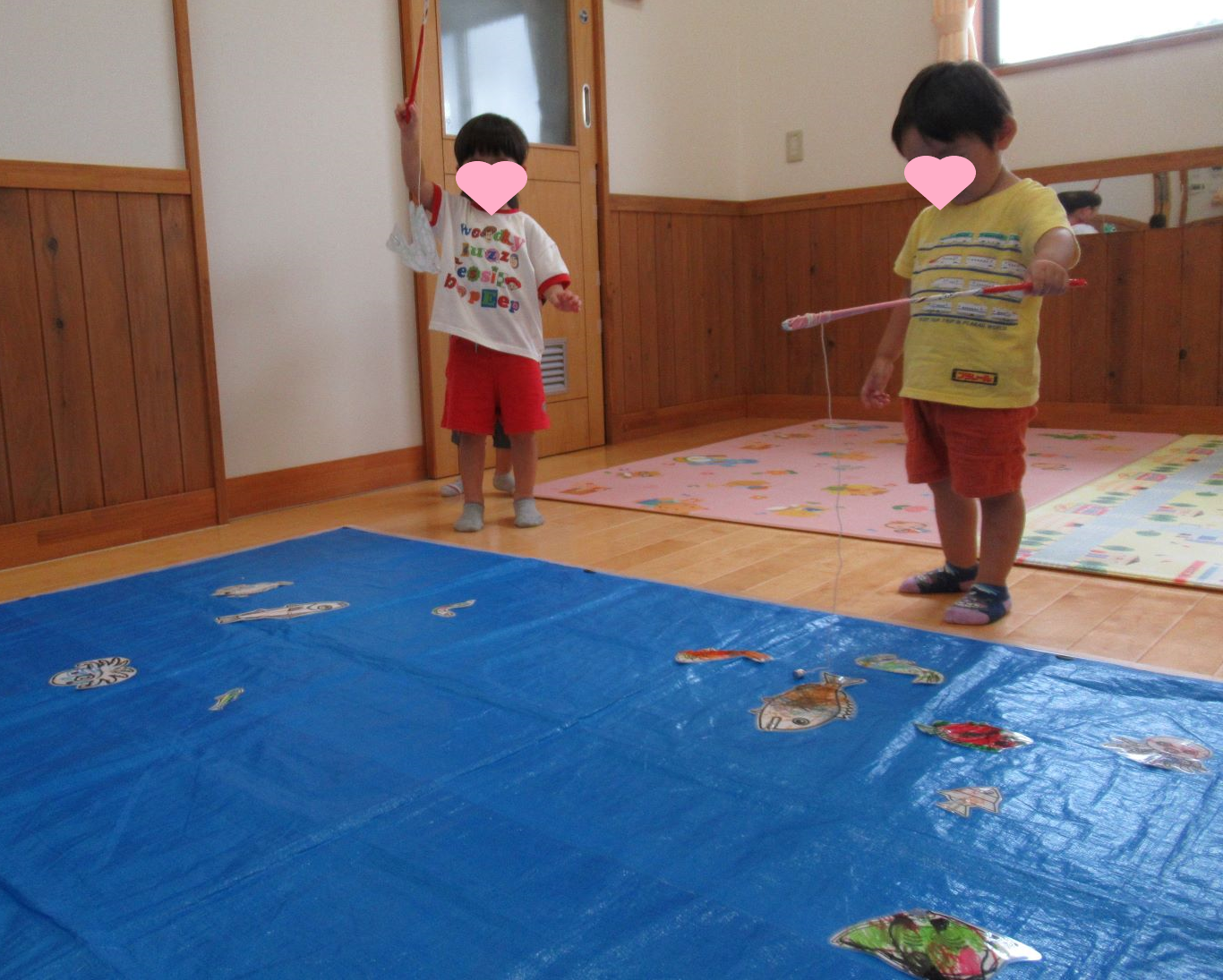 釣り竿で釣れたよ
