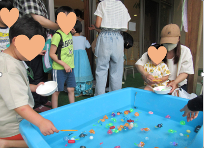 親子で協力した「うきうきすくい」